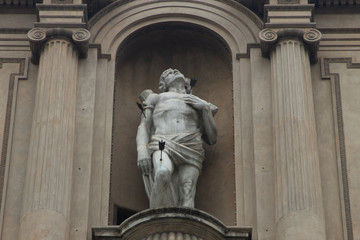Statue of St Sebastian, Rio de Janeiro protector, in the Igreja da Sé
