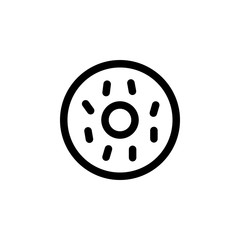 Sweet Milk Doughnut Foods Icon Vector Illustration. Outline Style.