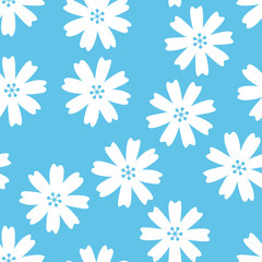 White Hand-painted flower pattern variation