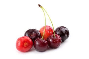 Different color cherries