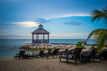 Gazebo at the beach in Jamaica 