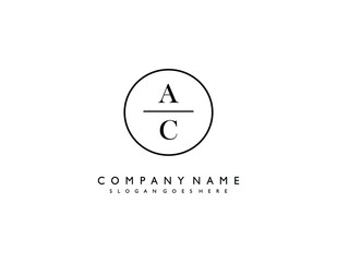 AC initial letter elegant handwriting logo collection
