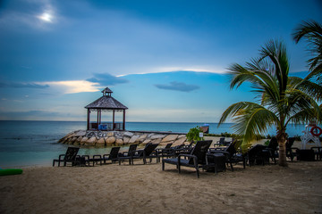 Gazebo at the beach in Jamaica 