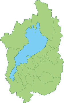 滋賀県の地図_市町村ごとに色を変えられます