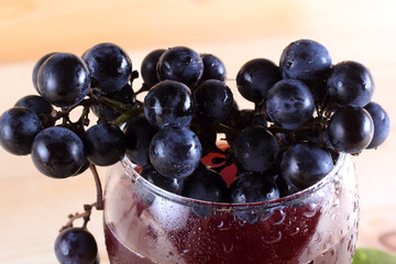 Wine and glass. Macro