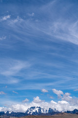 Andes Mountains in Peru Highlands