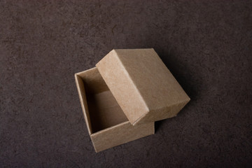 Box made of cardboard in view