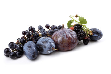 Violet fruits and vegetables