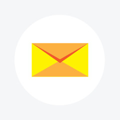 email icon flat design on white background