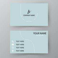 Vector business card. Visiting card for business and personal use. Modern presentation card. Vector illustration design.