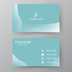 Vector business card. Visiting card for business and personal use. Modern presentation card. Vector illustration design.