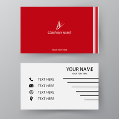 Vector business card. Visiting card for business and personal use. Modern presentation card. Vector illustration design.