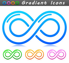 Vector infinity symbol icon design