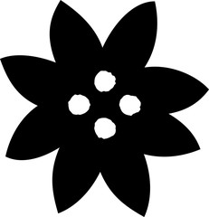 Hand-painted simple flower shape variation