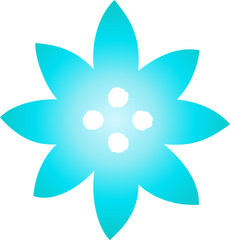 Colorful Gradation Hand-painted simple flower shape variation