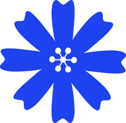 Colorful Hand-painted simple flower shape variation set