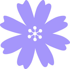 Hand-painted simple flower shape variation set.ai書き出し用