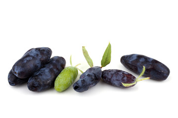 Honeyberries and leaves