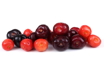 Different color cherries
