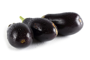 Eggplants isolated on white