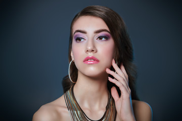 Fototapeta premium brunette female beauty