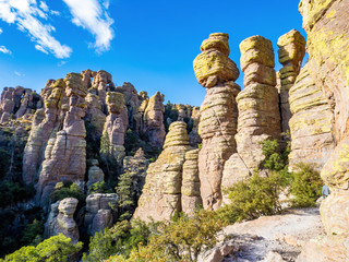 hoodoo rock formations in Chiricahua national monument