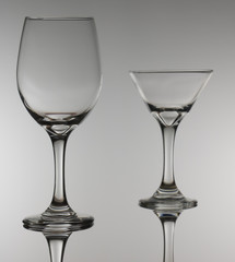 creative wine glass photography with white background