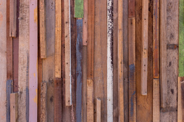 wall of an old wooden house