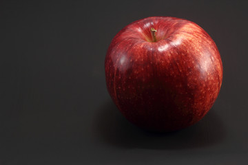 Apples on black background