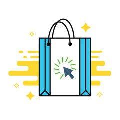 Online Shopping bag icon