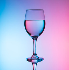 creative wine glass photography with colorful background