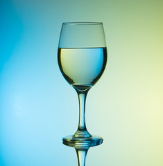 creative wine glass photography with colorful background