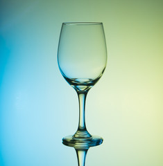 creative wine glass photography with colorful background