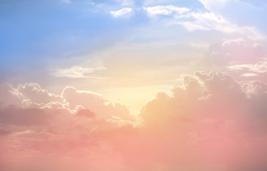 Beautiful vintage of colorful cloud and sky abstract background, pastel color