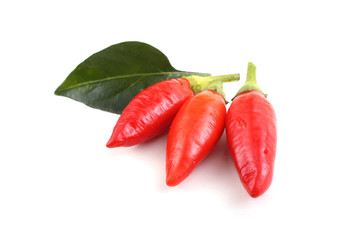 Three red peppers