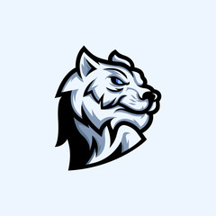 White Tiger Mascot Logo Design
