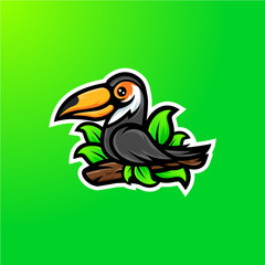 Toucan Bird Mascot Logo Design