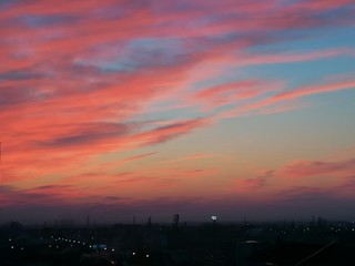 Fototapeta premium sunset in city