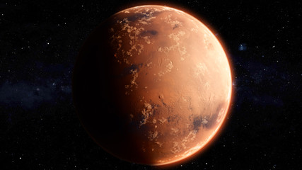 Obraz na płótnie Canvas Orbiting Planet Mars. High quality 3d illustration