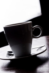 cup of coffee on table