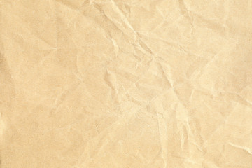 Crumpled brown paper background texture