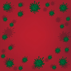 Virus or bacteria background. Vector Illustration
