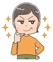 おばあちゃん シニア 女性 かわいい マンガ アニメ イラスト