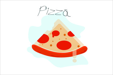 illustration of pizza. icon.