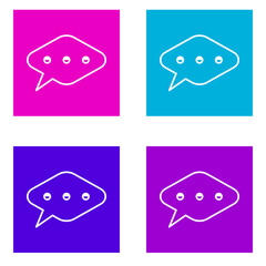 Bubble Speech icon . Simple outline vector of Media color set for UI and UX, website or mobile application