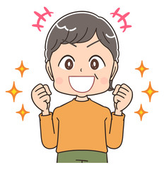 おばあちゃん シニア 女性 かわいい マンガ アニメ イラスト Wall Mural よぴんこ Yopinco