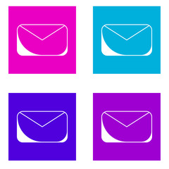 Mail icon . Simple outline vector of Media color set for UI and UX, website or mobile application