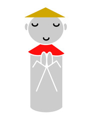 お地蔵様＋傘(色)