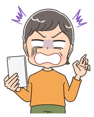 おばあちゃん シニア 女性 かわいい マンガ アニメ イラスト