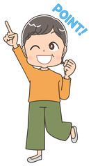 おばあちゃん シニア 女性 かわいい マンガ アニメ イラスト